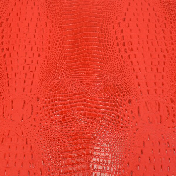 EGOC.Ferrari Red.03.jpg Embossed Gator on Cow Image